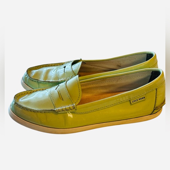Cole Haan Shoes - Cole Haan High End Preppy Women's 9.5 Patent Leather Slip On Green Loafers